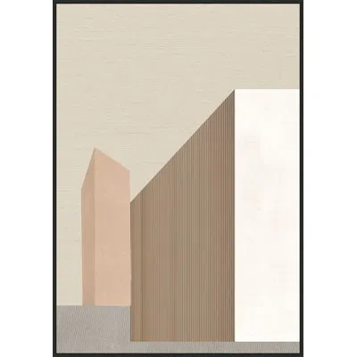 Wendover Art Group Opulent Structures 2 By Thom Filicia - Floater Frame Graphic Art On Canvas In Gray;ivory;tan