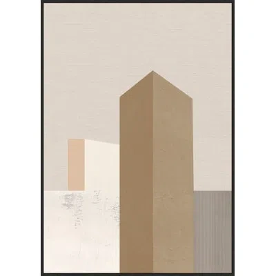 Wendover Art Group Opulent Structures 4 By Thom Filicia - Floater Frame Graphic Art On Canvas In Gray;ivory;tan