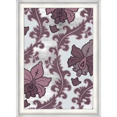 Wendover Art Group Orchid Damask 3 - Picture Frame Painting In Purple