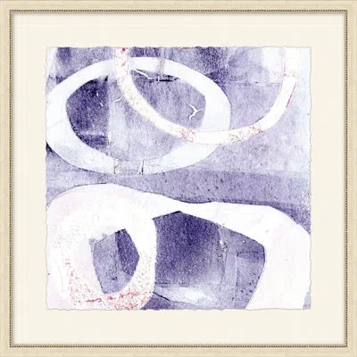 Wendover Art Group Organic Ties 5 - Picture Frame Painting On Paper In White;purple