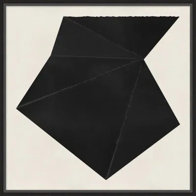 Wendover Art Group Origami 2 By Lillian August - Picture Frame Graphic Art On Paper In Black;ivory