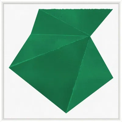 Wendover Art Group Origami Hue 2 By Lillian August - Picture Frame Graphic Art On Paper In White;green