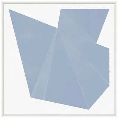 Wendover Art Group Origami Hue 3 By Lillian August - Picture Frame Graphic Art On Paper In Blue;white