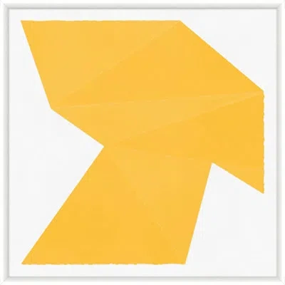 Wendover Art Group Origami Hue 4 By Lillian August - Picture Frame Graphic Art On Paper In White;orange