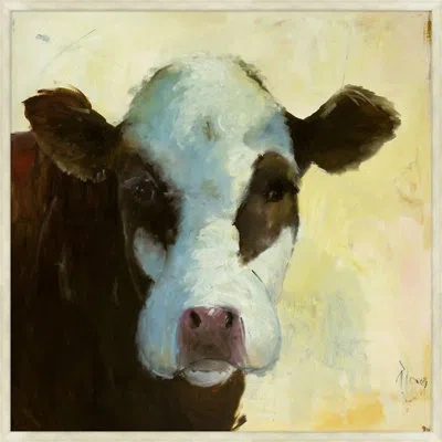 Wendover Art Group Ornery - Picture Frame Painting On Canvas In Blue;brown;yellow
