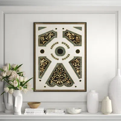 Wendover Art Group Oversize Garden Plan 1 - Picture Frame Graphic Art On Glass In Green;beige