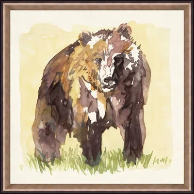 Wendover Art Group Oversized Grizzly - Picture Frame Painting On Paper In Multi