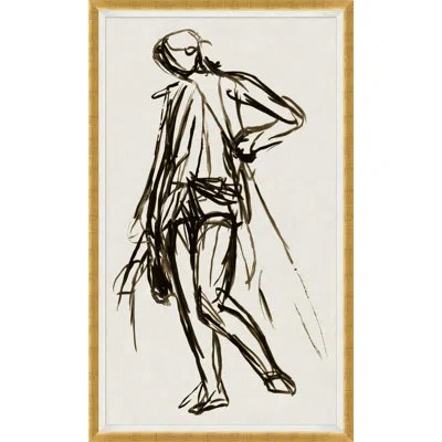 Wendover Art Group Oversized Nude 2 - Picture Frame Drawing Print In Black;white