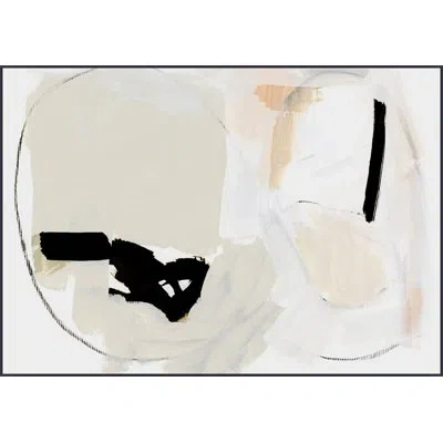 Wendover Art Group Painted Apart By Mat Sanders - Floater Frame Print On Canvas In Tan,black,white,light Brown