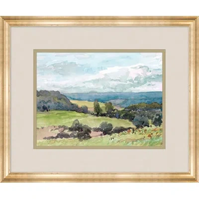 Wendover Art Group Painterly Overlook 1 - Picture Frame Painting On Paper In Multicolor