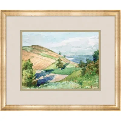 Wendover Art Group Painterly Overlook 3 - Picture Frame Painting On Paper In Multicolor