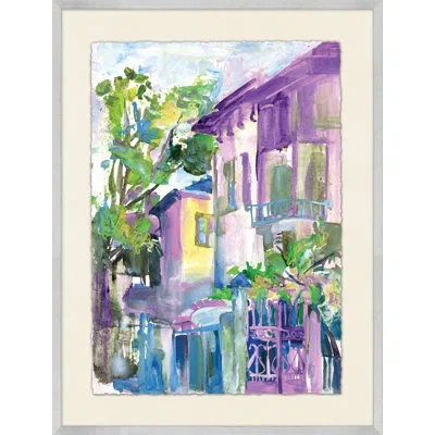 Wendover Art Group Painterly View 4 - Picture Frame Painting On Paper In Blue;green;purple