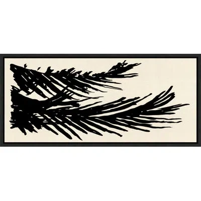 Wendover Art Group Palm Fronds 2 By Mat Sanders - Painting On Canvas In Black;cream