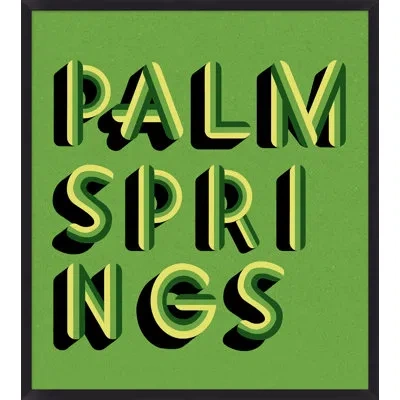 Wendover Art Group Palm Springs Green By Christopher Kennedy - Picture Frame Textual Art On Paper