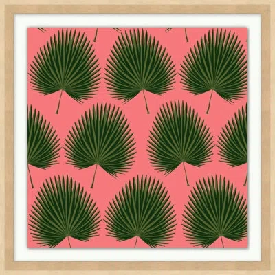 Wendover Art Group Palm Springs Pattern 1 By Christopher Kennedy - Picture Frame Graphic Art On Paper In Green;pink