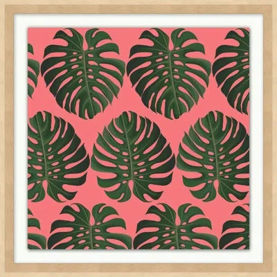 Wendover Art Group Palm Springs Pattern 3 By Christopher Kennedy - Picture Frame Graphic Art On Paper In Green;pink
