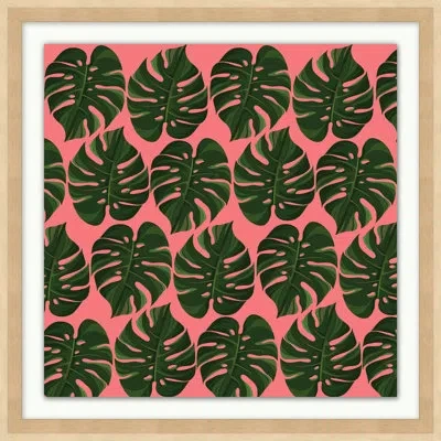 Wendover Art Group Palm Springs Pattern 4 By Christopher Kennedy - Picture Frame Graphic Art On Paper In Green;pink