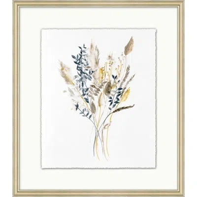 Wendover Art Group Pampas Posy 1 - Single Picture Frame Print In Gray,brown