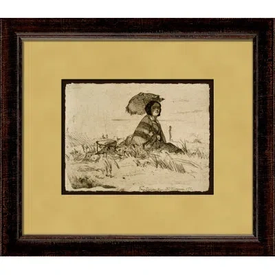 Wendover Art Group Paris 1859 - Picture Frame Painting On Paper In Black;beige