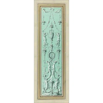 Wendover Art Group Parisian Anthology 1 - Picture Frame Painting On Paper In Teal