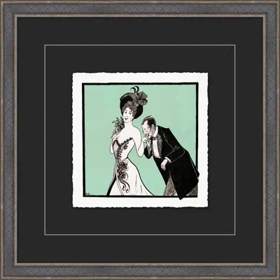Wendover Art Group Parisian Anthology 13 - Picture Frame Painting On Paper In Black;green