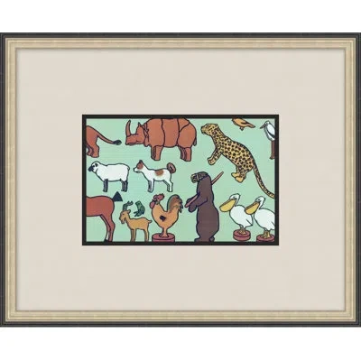 Wendover Art Group Parisian Anthology 15 - Picture Frame Painting On Paper In Brown;green;taupe