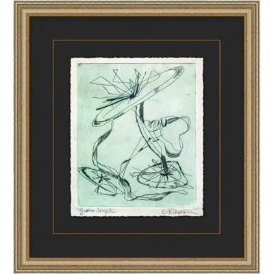Wendover Art Group Parisian Anthology 3 - Picture Frame Drawing Print On Paper In Mint Green