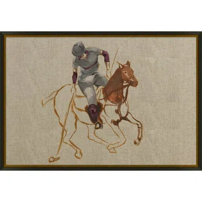 Wendover Art Group Part Polo 1 By Lillian August - Single Picture Frame Painting In Brown;gray;beige