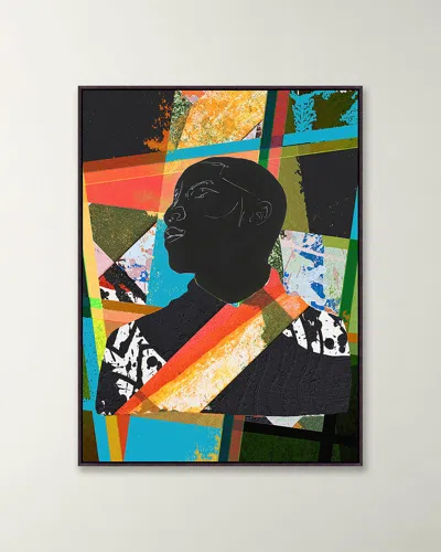 Wendover Art Group 'patchwork Profile 1' Wall Art In Espresso