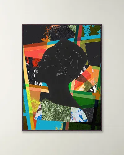 Wendover Art Group 'patchwork Profile 2' Wall Art In Espresso