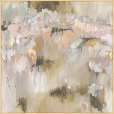 Wendover Art Group Pathways 2 - Floater Frame Painting On Canvas In Brown;beige;pink