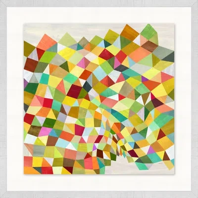 Wendover Art Group Pattern Parade 2 - Picture Frame Painting On Paper In Green;yellow;orange