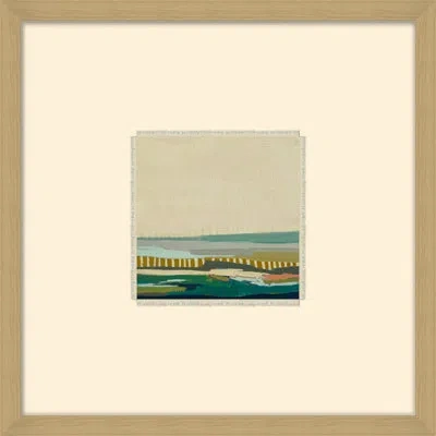 Wendover Art Group Patterned Marshlands 1 In Beige,green