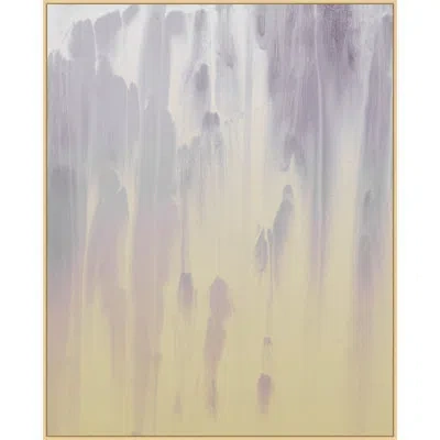Wendover Art Group Pearly Paints By Mat Sanders - Floater Frame Print On Canvas In Ivory,gray,light Blue