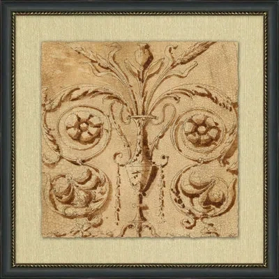 Wendover Art Group Pediment 1 - Picture Frame Painting On Paper In Brown;beige