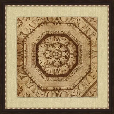 Wendover Art Group Pediment 5 - Picture Frame Painting On Paper In Brown;beige