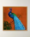 Wendover Art Group Perched Peacock 2 Framed Giclee In Orange