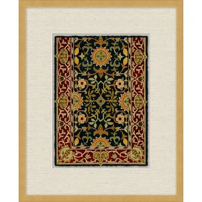 Wendover Art Group Persian Pattern 5 - Picture Frame Print In Green;orange;rust