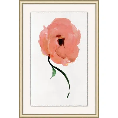 Wendover Art Group Petal Pink 2 - Picture Frame Painting In White;green;pink