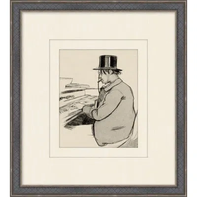 Wendover Art Group Piano Player - Picture Frame Drawing Print In Multi