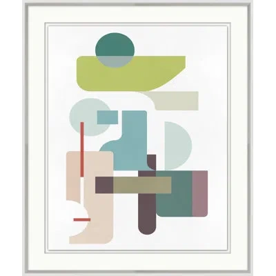 Wendover Art Group Piece And Formation 2 By Christopher Kennedy - Picture Frame Graphic Art On Paper In Brown;green;beige
