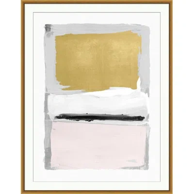 Wendover Art Group Pink And Gold 2 - Picture Frame Painting On Paper In White;gold