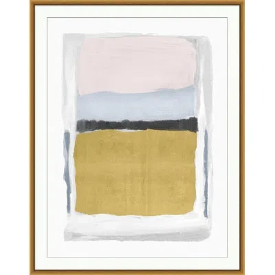 Wendover Art Group Pink And Gold 3 - Picture Frame Painting On Paper In Blue;white;gold
