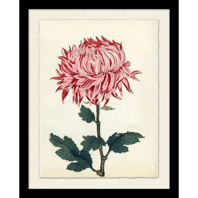 Wendover Art Group Pink Floral Wood Block I - Picture Frame Painting On Paper In Green;pink