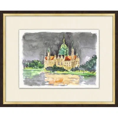 Wendover Art Group Places Of Travel 6 By - Picture Frame Painting In Green