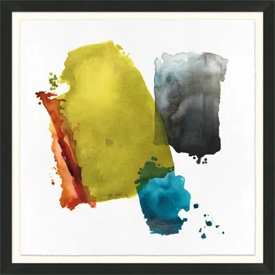 Wendover Art Group Playful 1 - Picture Frame Painting In Blue;black;red;yellow