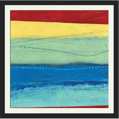 Wendover Art Group Pleasantly Surprised Ii - Picture Frame Painting In Blue;red;yellow