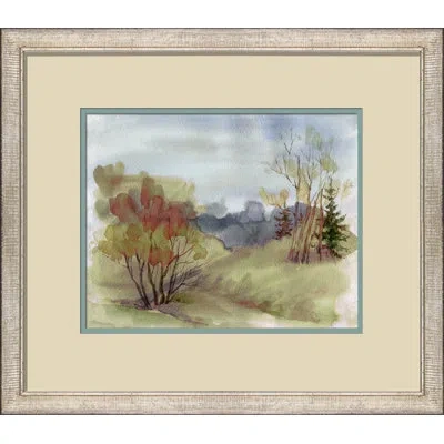 Wendover Art Group Plein Air Countryside Ii - Picture Frame Painting On Paper In Blue;green;red