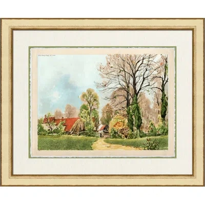 Wendover Art Group Poets Walk - Picture Frame Painting On Paper In Blue;green;pink