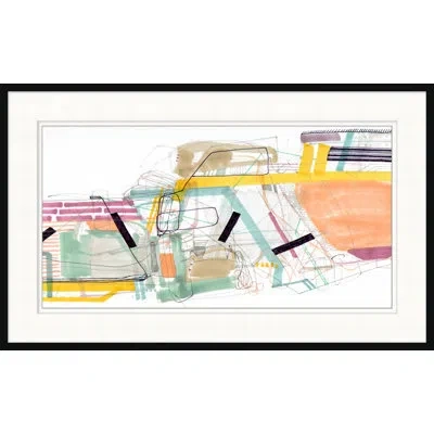 Wendover Art Group Point Dune Beach 2 - Picture Frame Painting On Paper In White;green;orange